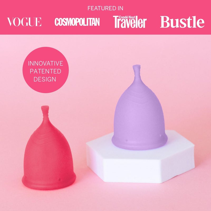 Pixie Cup 2 Menstrual Cups and Applicator Bundle - No Metals or Toxins - 100% Medical-Grade Silicone - Softest Reusable Period Cup - Inserts Like a Tampon - Capacity of 4 and 6 Tampons - Image 3